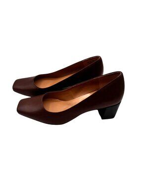 Naturalizer 10M Leather Pump Stylist Fashion Business Casual Block Heel Shoes